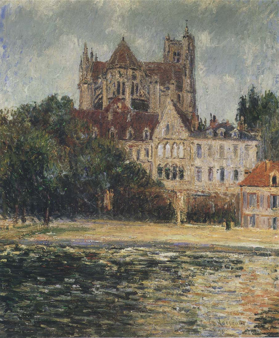 The Auxerre Cathedral Gustave Loiseau tablo - Dekolata