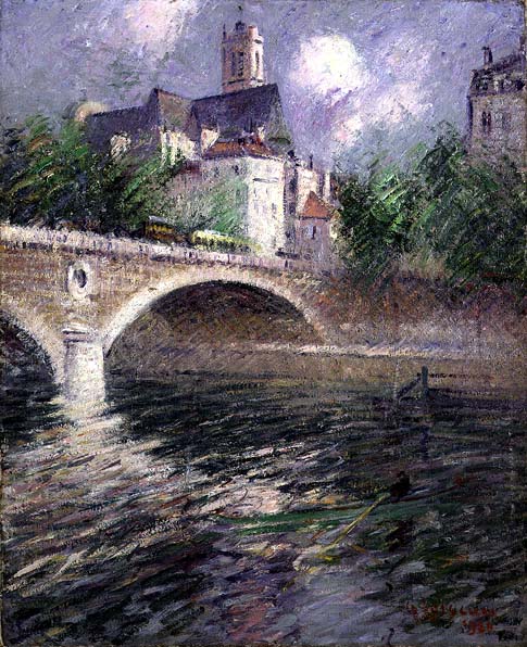 The Church of St. Gervais (1920) Gustave Loiseau tablo - Dekolata
