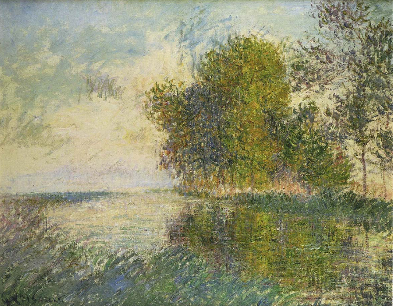 The Normandy River (1918) Gustave Loiseau tablo - Dekolata