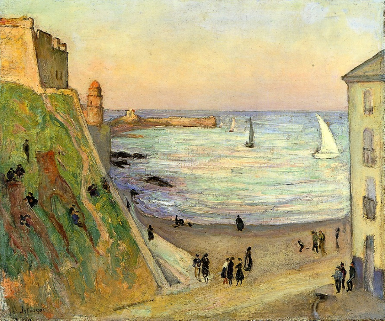 The Port at Collioure (1921) Gustave Loiseau tablo - Dekolata