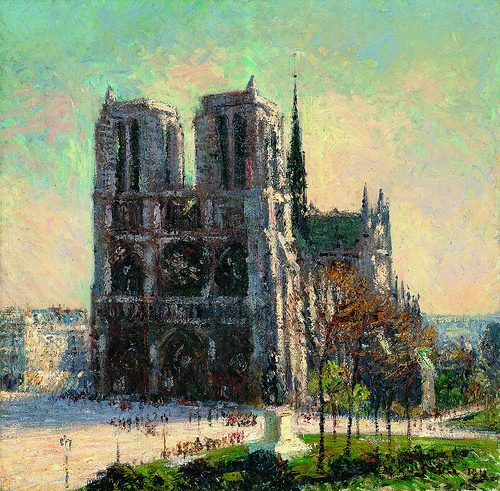 View of Notre Dame (1911) Gustave Loiseau tablo - Dekolata