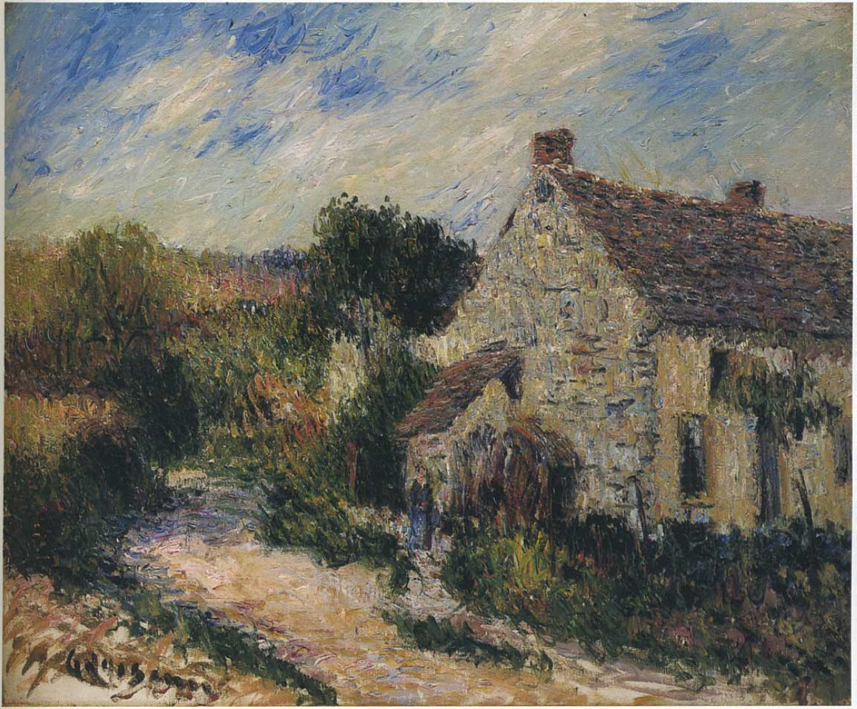 Village Road Gustave Loiseau tablo - Dekolata