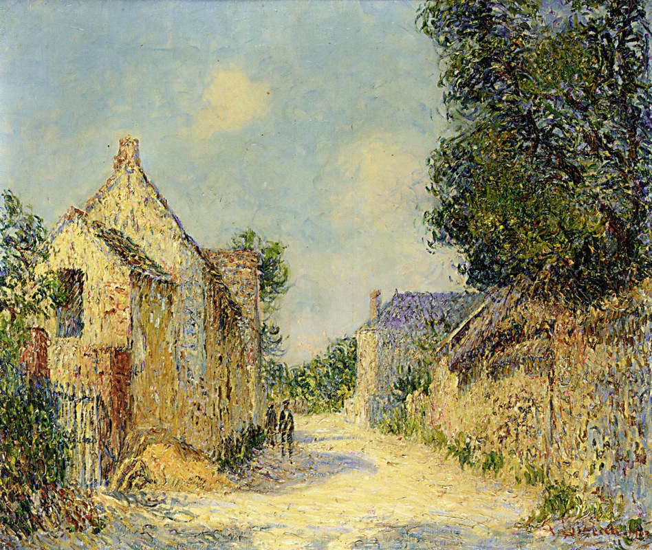Village Street, Vaudreuil (1903) Gustave Loiseau tablo - Dekolata