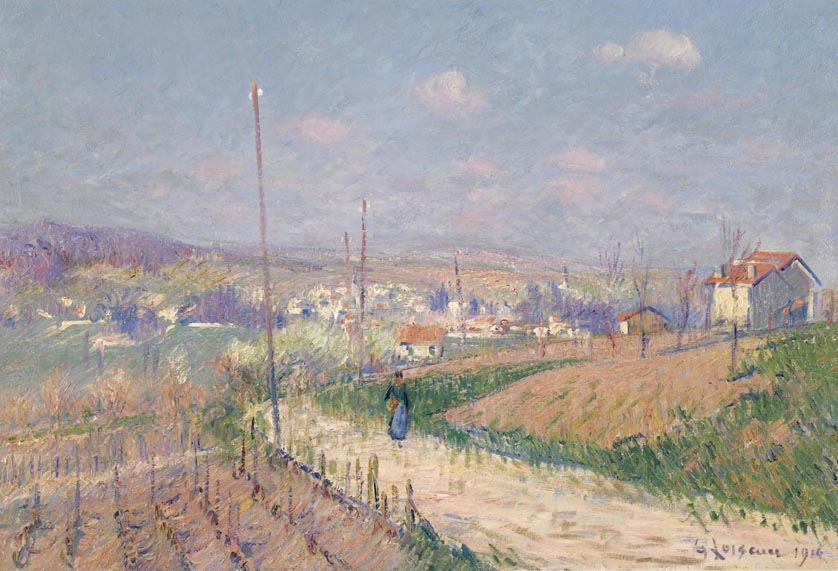Village in Spring (1916) Gustave Loiseau tablo - Dekolata