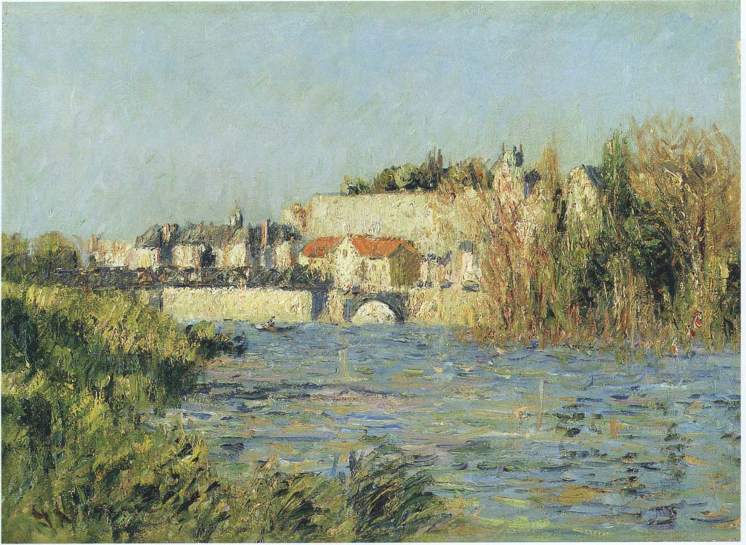 Village in sun on the river (1914) – Gustave Loiseau Tablo