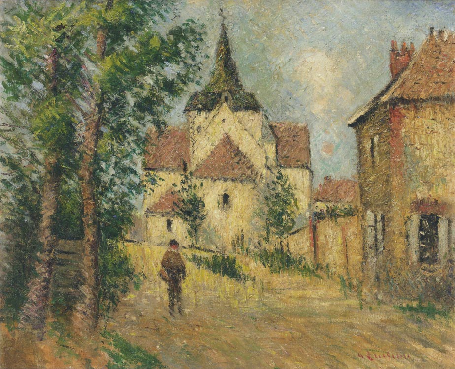 Village street Gustave Loiseau tablo - Dekolata