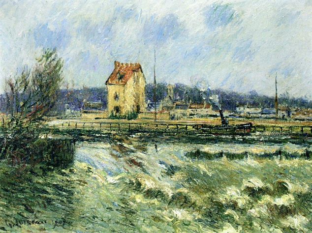 Waterfall at St. Martin (1907) – Gustave Loiseau Tablo