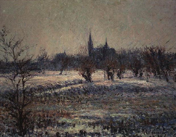 White Frost (1909) Gustave Loiseau tablo - Dekolata