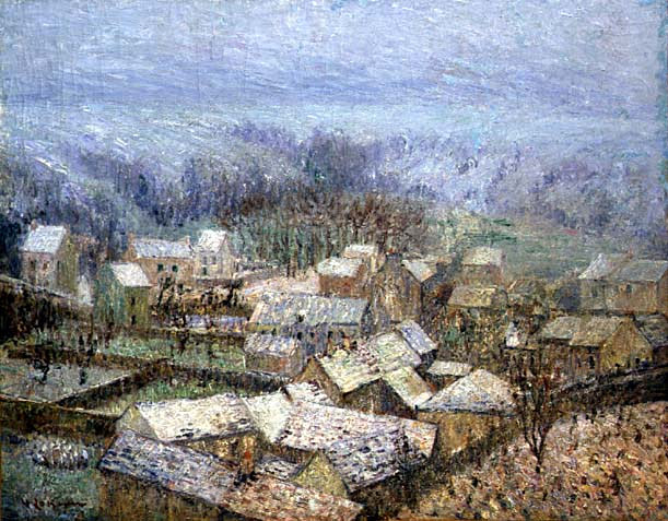 Winter at Pontoise Gustave Loiseau tablo - Dekolata