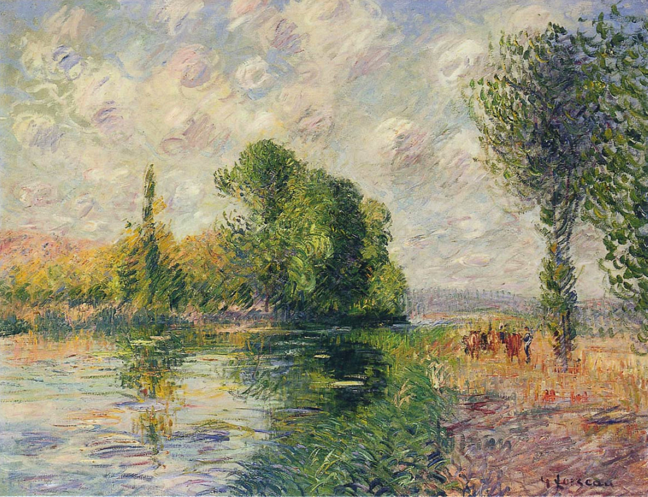 Wood and Fields Near St Cyr Vadreuil Gustave Loiseau tablo - Dekolata