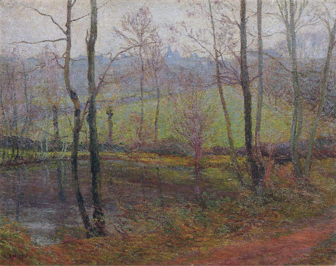 Wooded Landscape – Gustave Loiseau Tablo