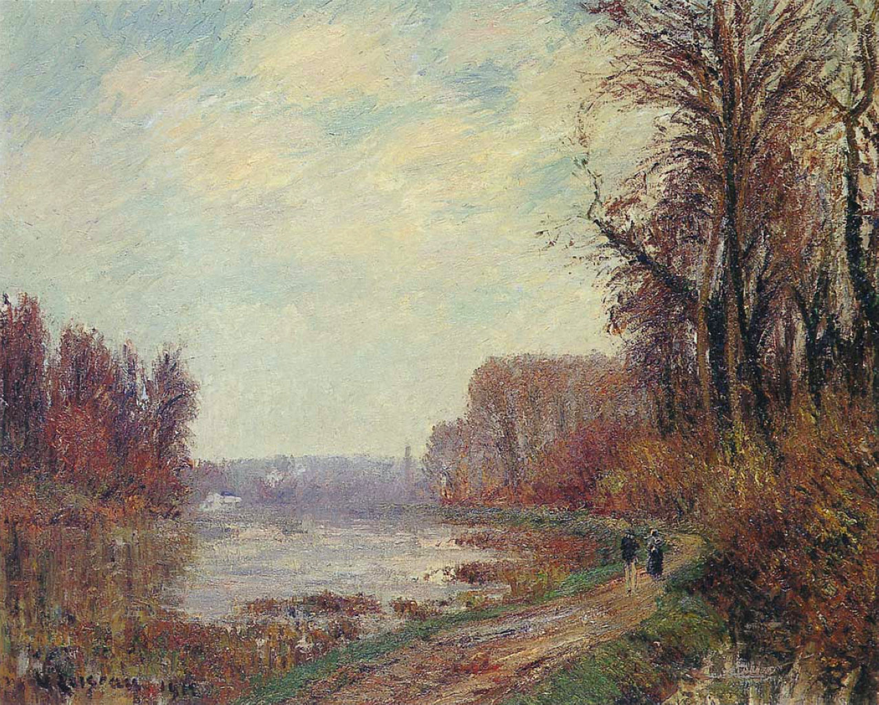 Woods by the Oise River (1919) Gustave Loiseau tablo - Dekolata