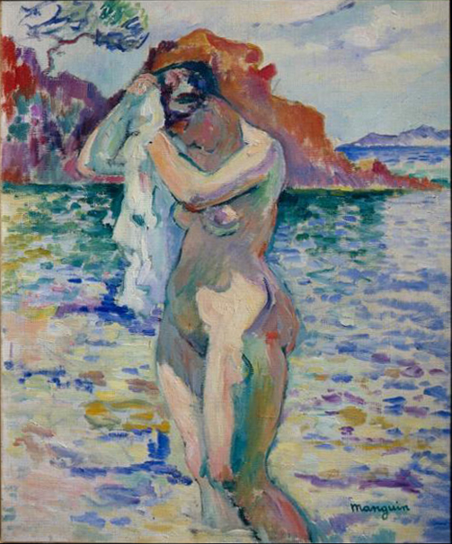 Baigneuse (1906) Henri Manguin tablo - Dekolata