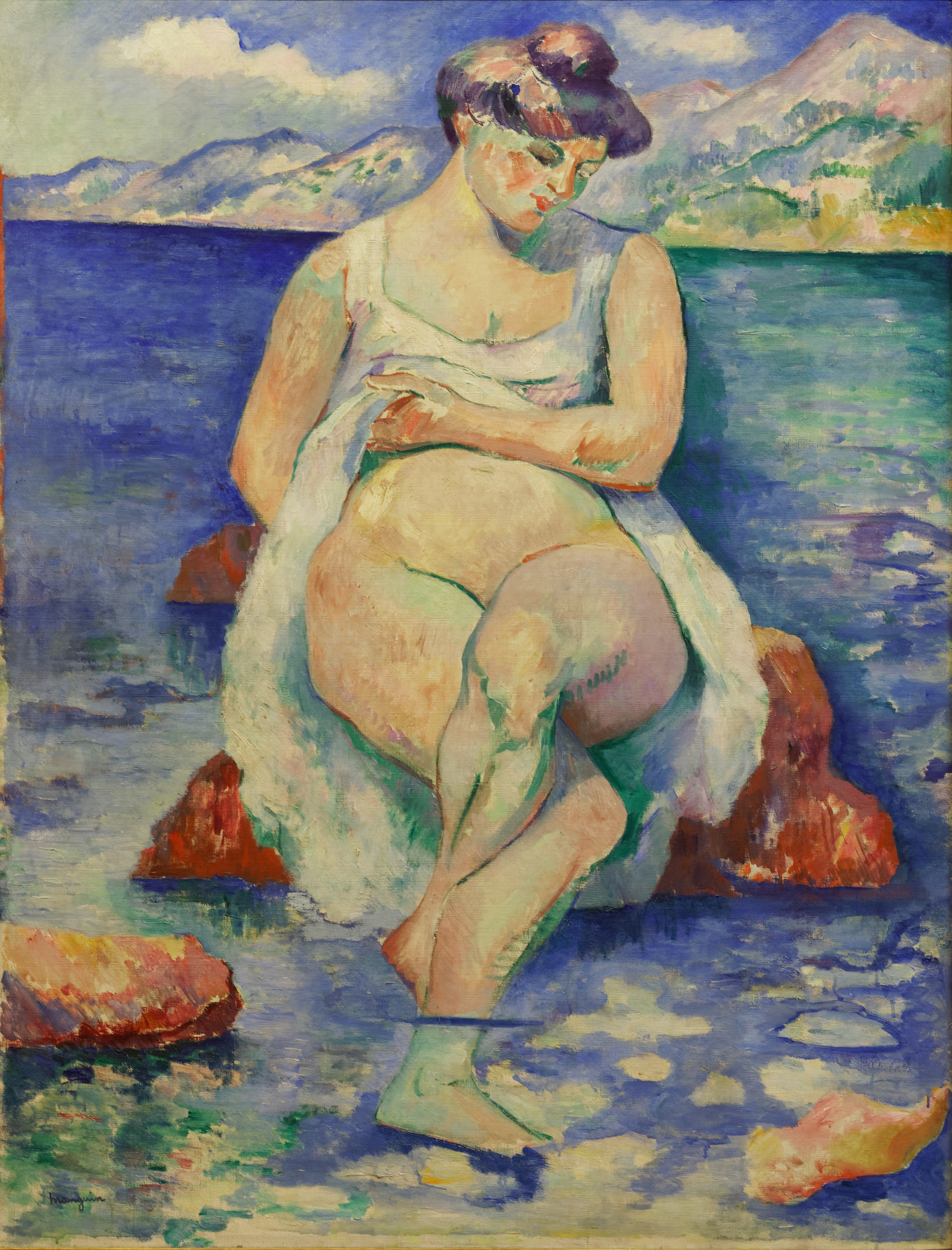 La Baigneuse (1906) Henri Manguin tablo - Dekolata