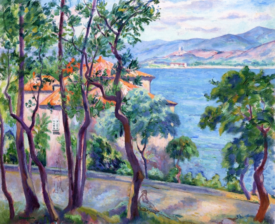 View over Grimand (1920) Henri Manguin tablo - Dekolata