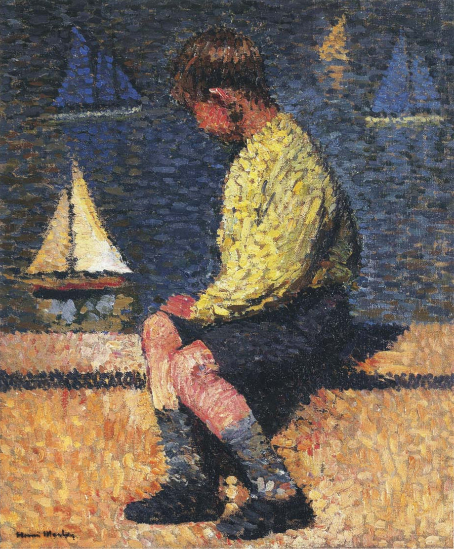 A Boy with Sailboats Henri Martin tablo - Dekolata