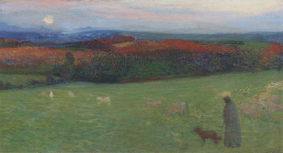 A Field with Figure (1886) Henri Martin tablo - Dekolata