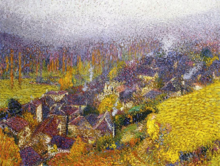 Autumn over Labastide du Vert (1920) Henri Martin tablo - Dekolata