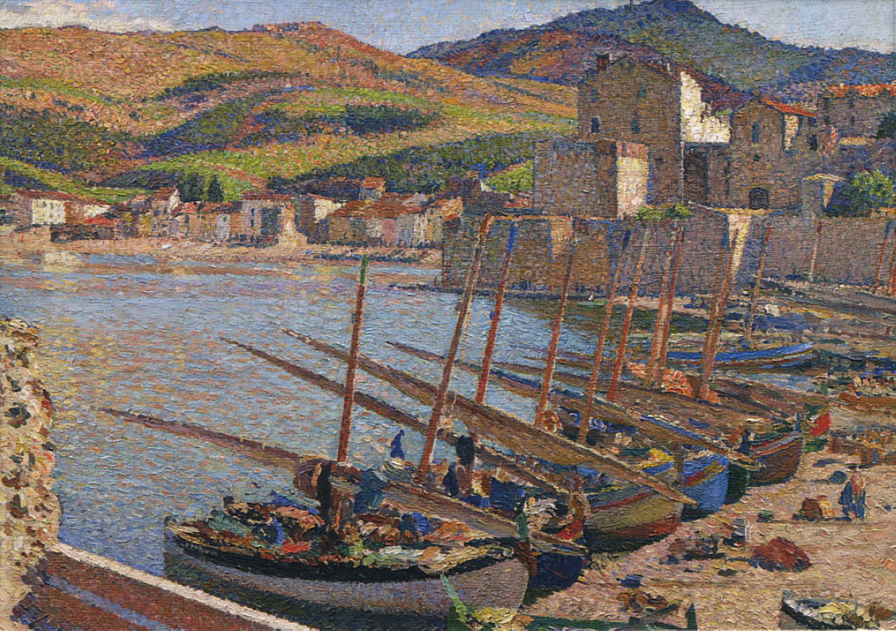 Boats at Collioure – Henri Martin Tablo