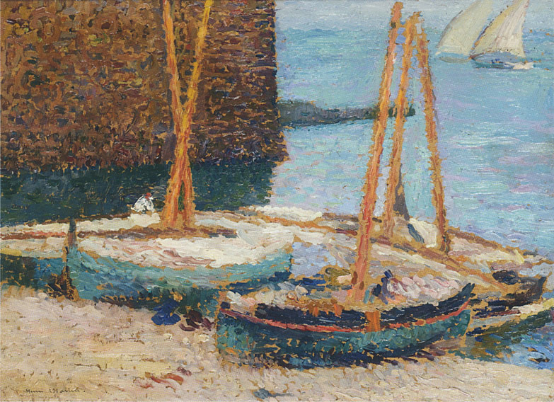 Boats in the Port of Collioure – Henri Martin Tablo