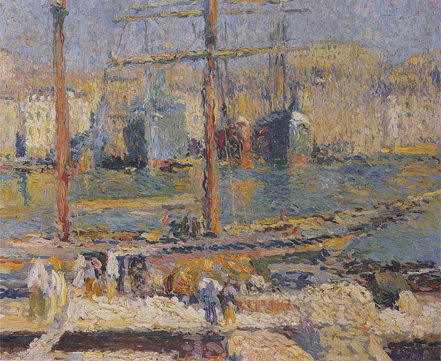 Boats in the Port of Marseille Henri Martin tablo - Dekolata