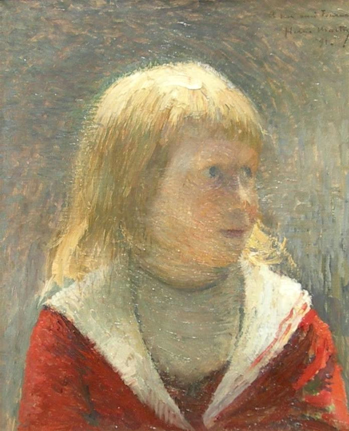 Child in Red Jacket (1891) Henri Martin tablo - Dekolata