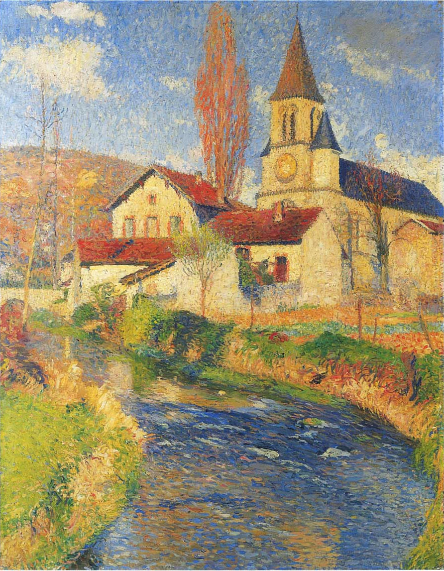 Church by the River (1921) Henri Martin tablo - Dekolata