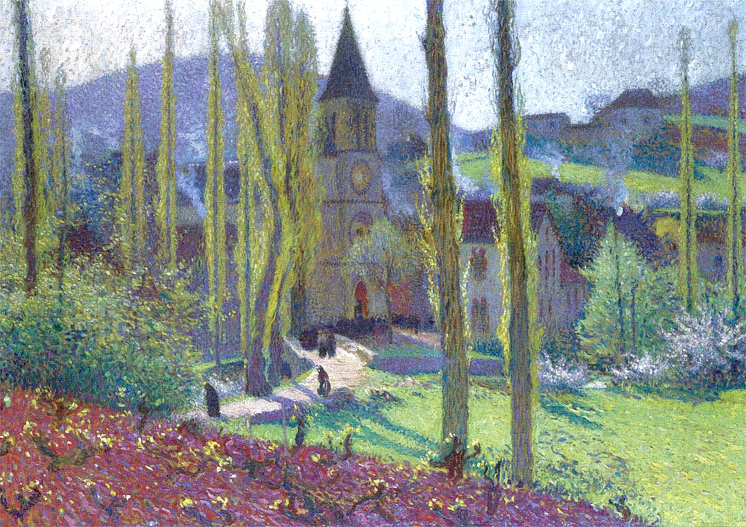 Church in Labastide du Vert Henri Martin tablo - Dekolata