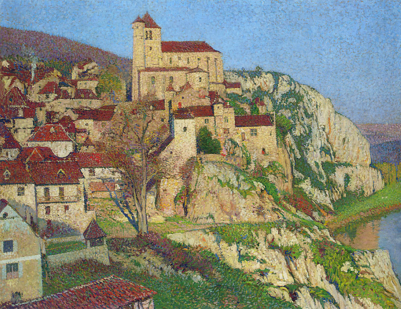 Cliff with Houses – Henri Martin Tablo