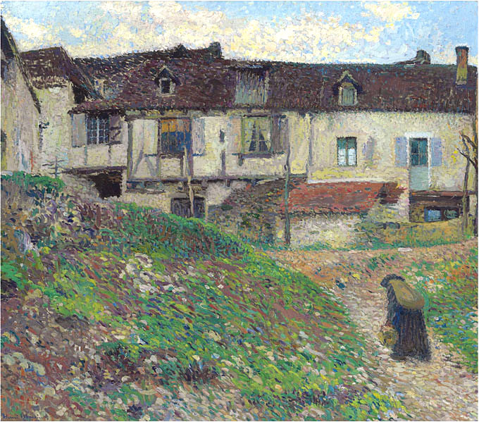 Entering the Village – Henri Martin Tablo