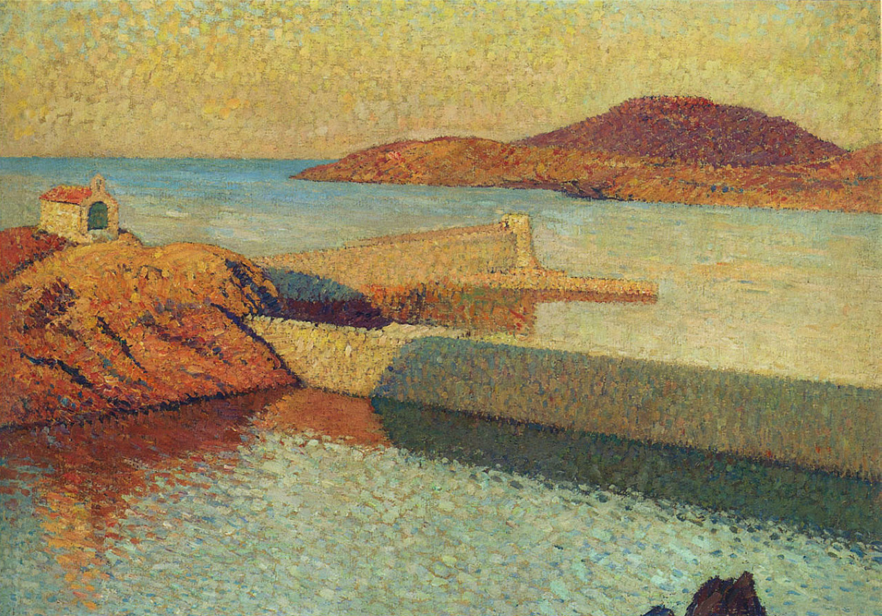 Entrance of port Collioure – Henri Martin Tablo