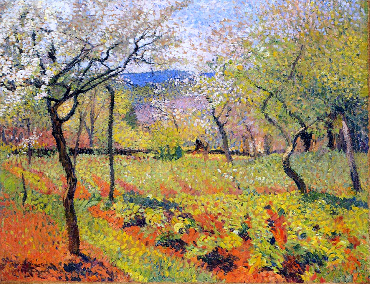 Flowering Garden in Spring (1920) Henri Martin tablo - Dekolata