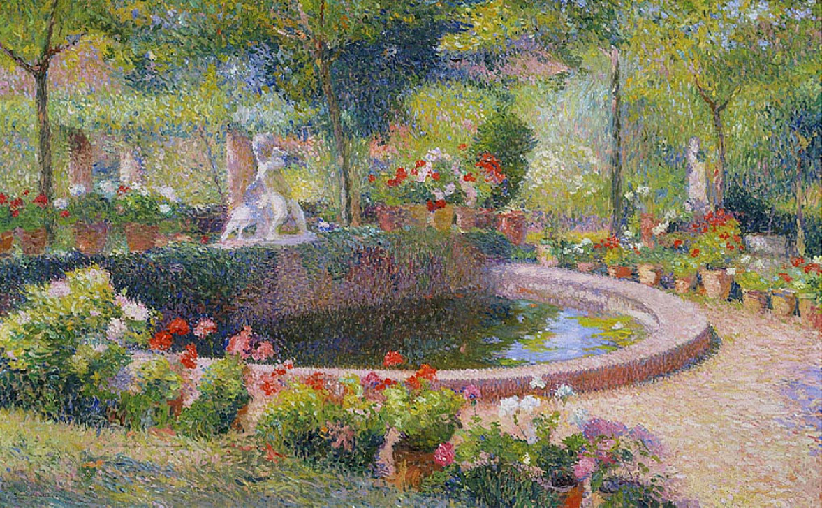 Fountain in Marquayrol Henri Martin tablo - Dekolata