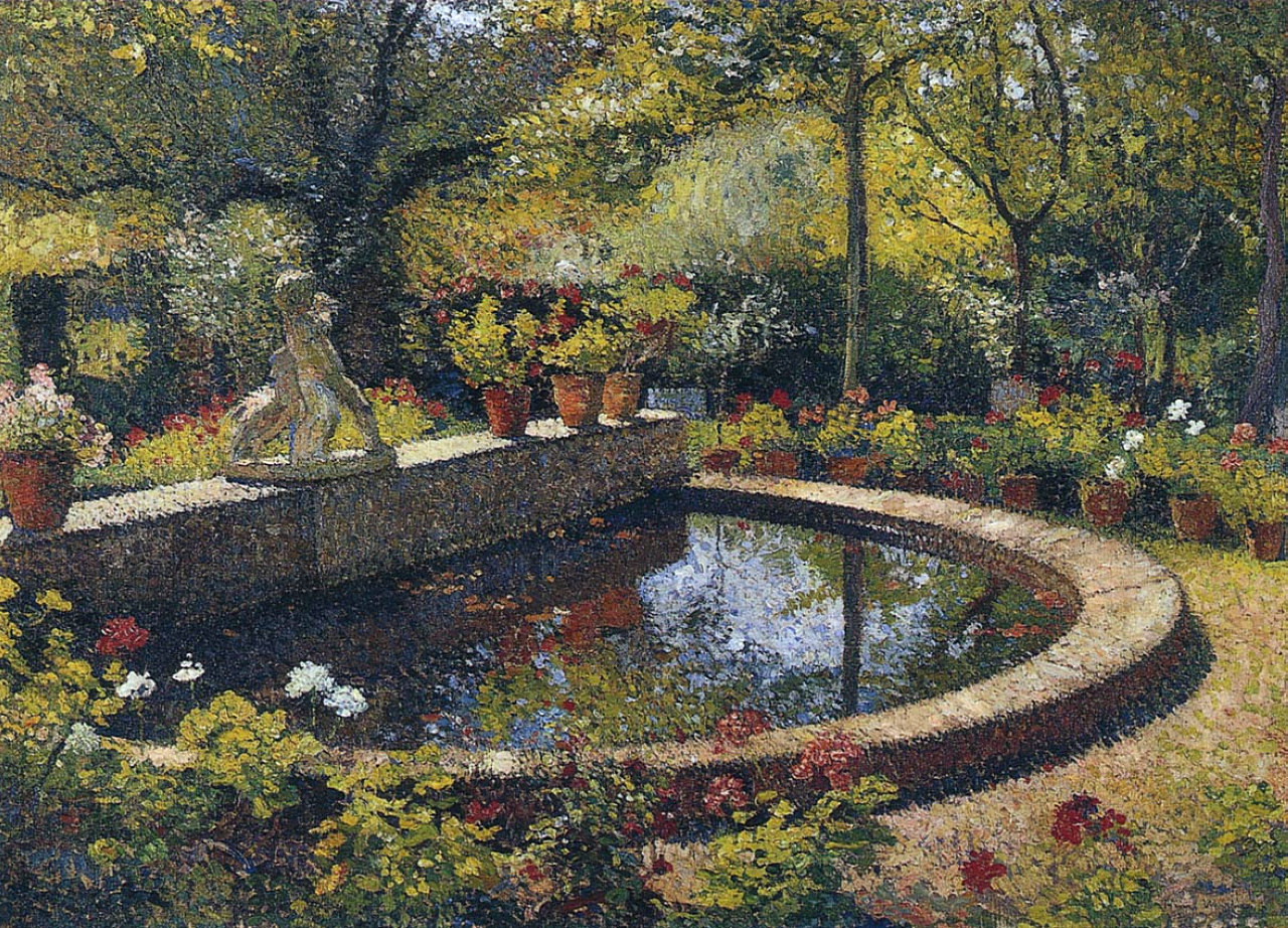 Fountain in My Garden (1904) – Henri Martin Tablo