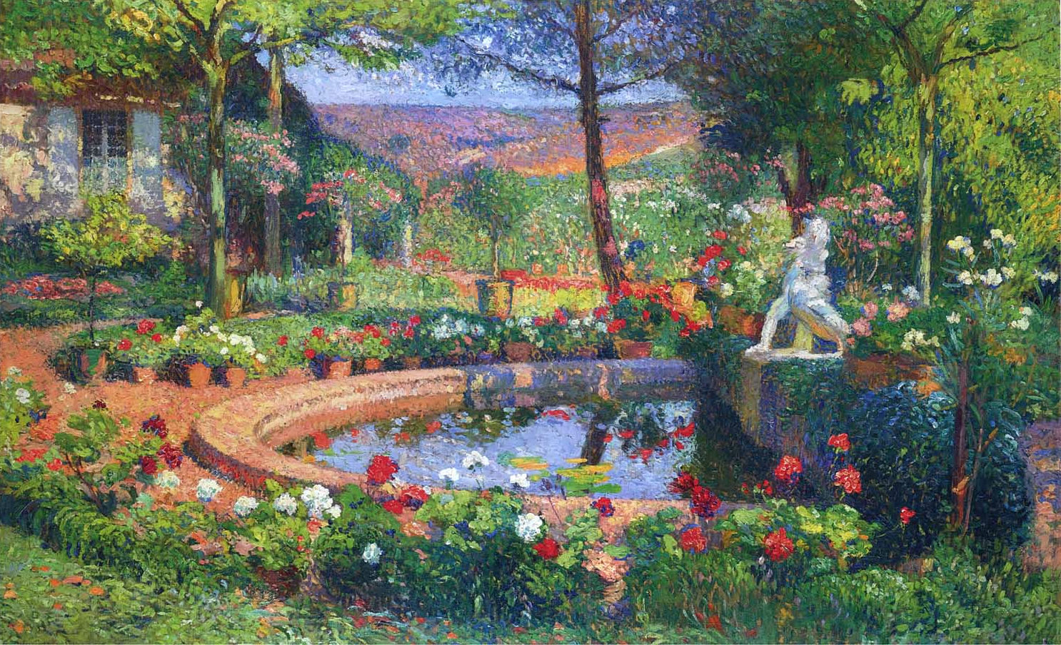 Fountain in the Park Marquayro (1905) Henri Martin tablo - Dekolata