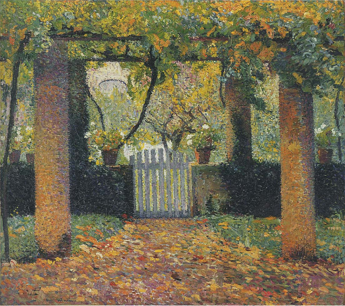 Garden door in Bower (1920) Henri Martin tablo - Dekolata