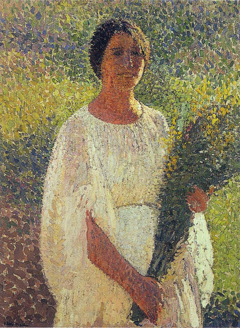 Girl with Flowers – Henri Martin Tablo
