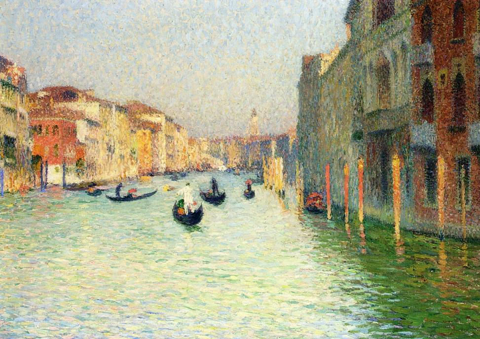 Gondolas in Venice (1909) Henri Martin tablo - Dekolata