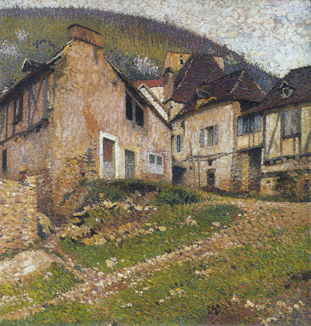 Houses in the Village Henri Martin tablo - Dekolata