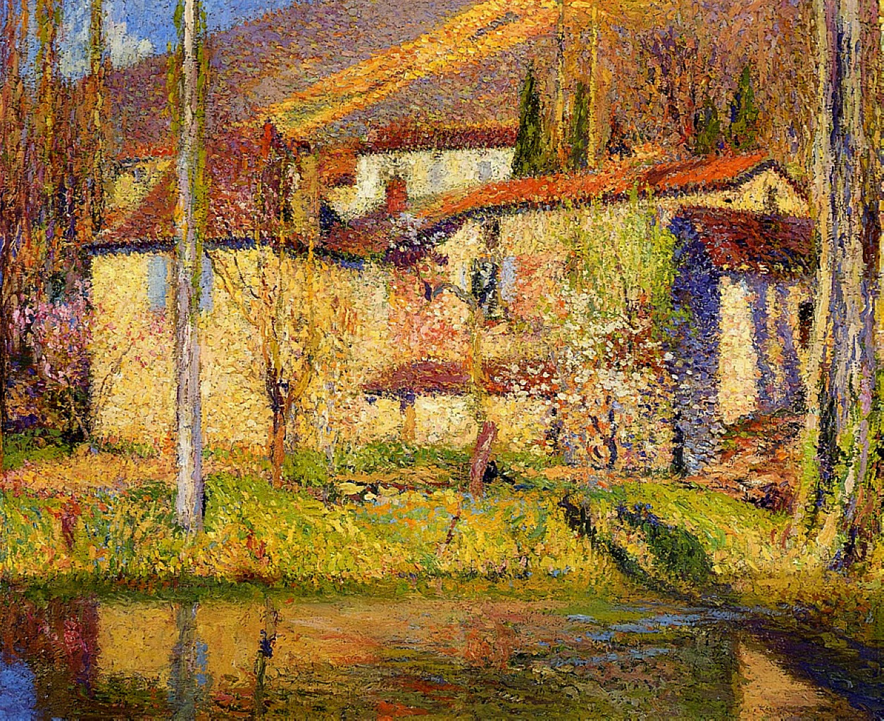 Landscape near Toulouse (1910) Henri Martin tablo - Dekolata