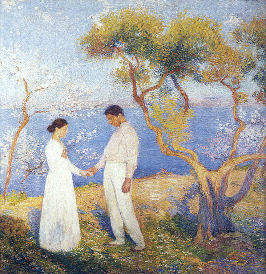 Landscape with Couple Henri Martin tablo - Dekolata
