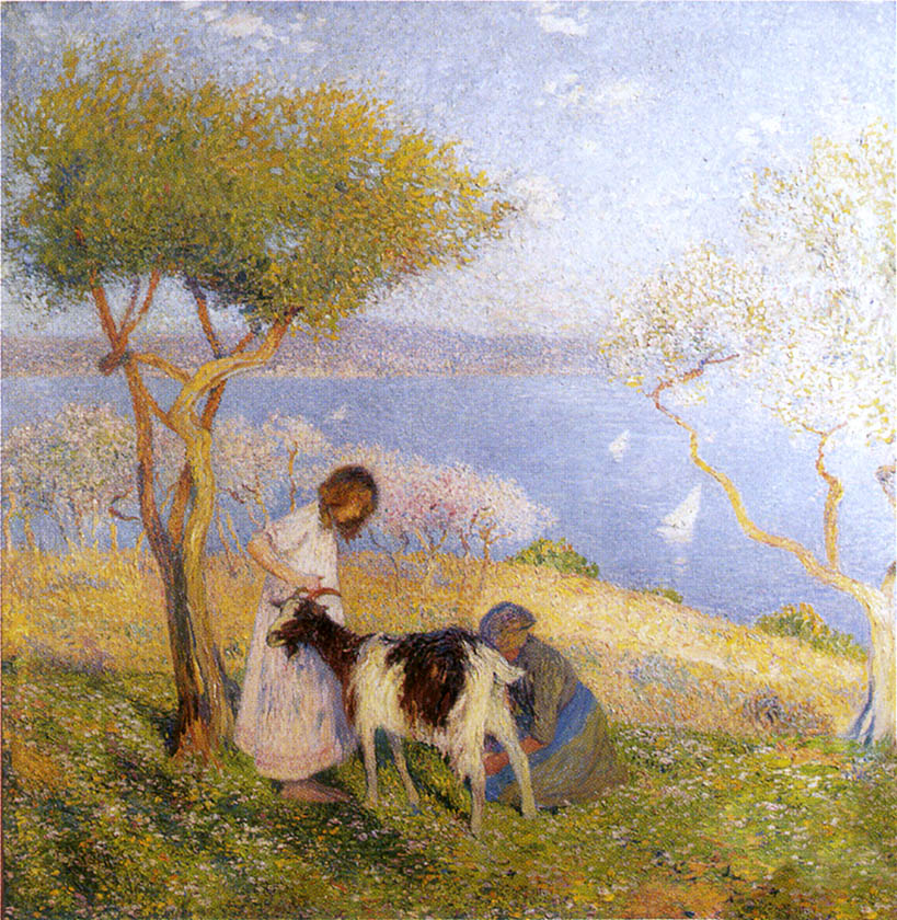 Landscape with the goat – Henri Martin Tablo