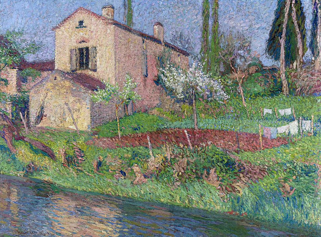 Marie Louise House in Spring Henri Martin tablo - Dekolata
