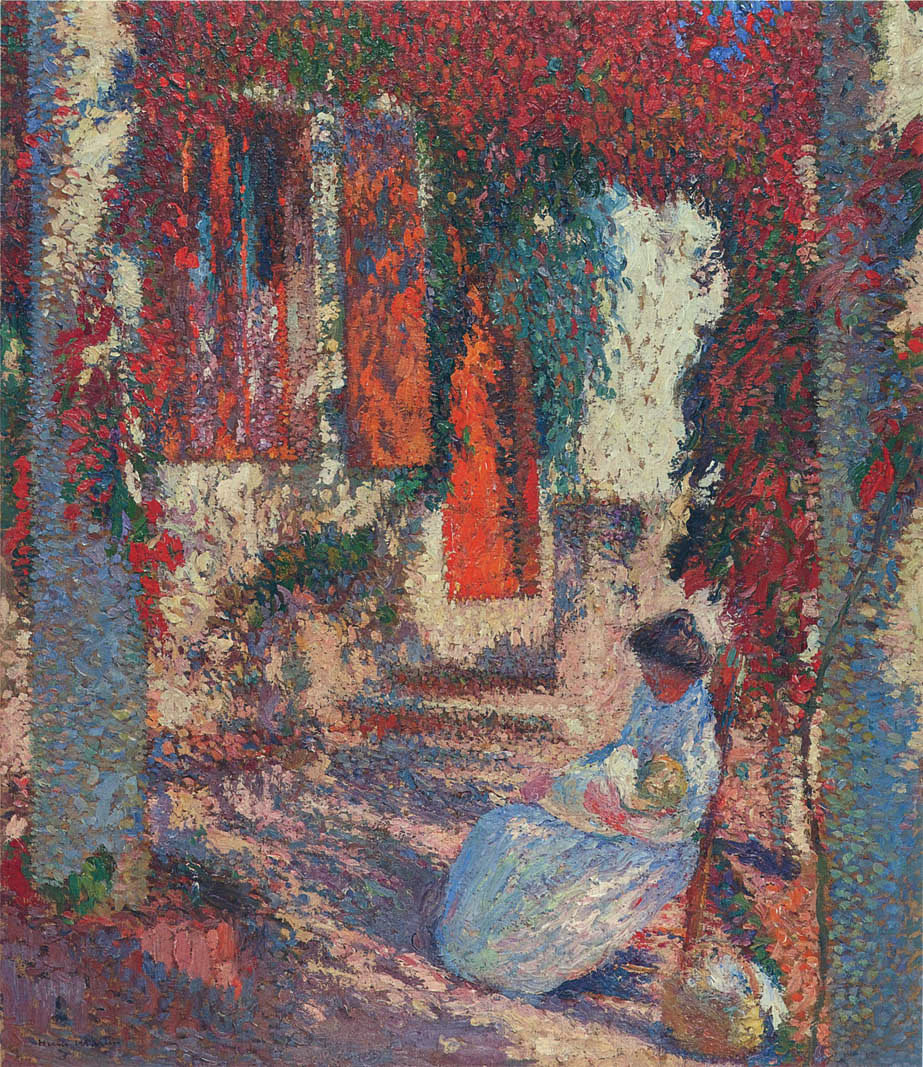 Mother and Child in the Garden Henri Martin tablo - Dekolata