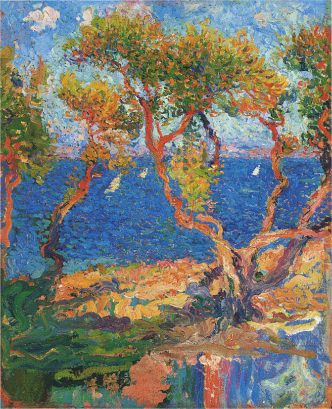 Olive Trees by the Sea Henri Martin tablo - Dekolata