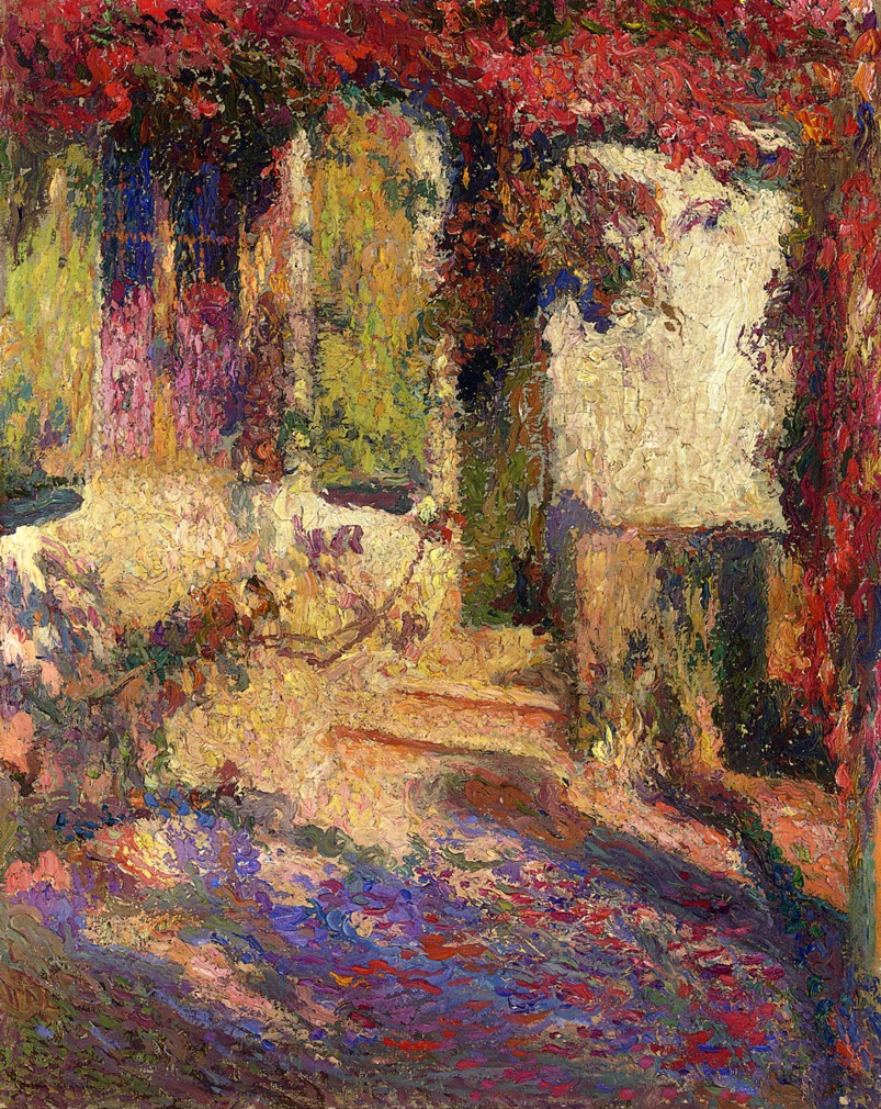 Pergola at the South Door of Marquayrol (1900) Henri Martin tablo - Dekolata