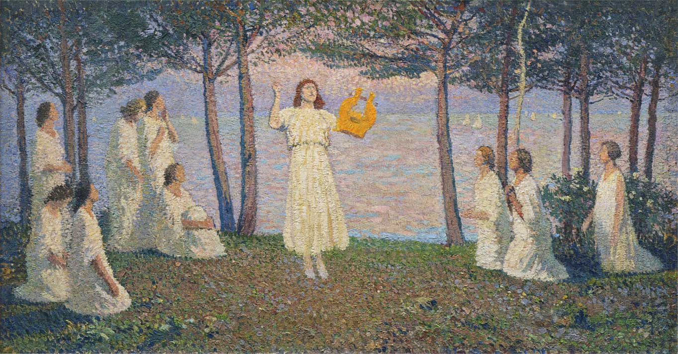 Poetesses on a Lake Shore Henri Martin tablo - Dekolata