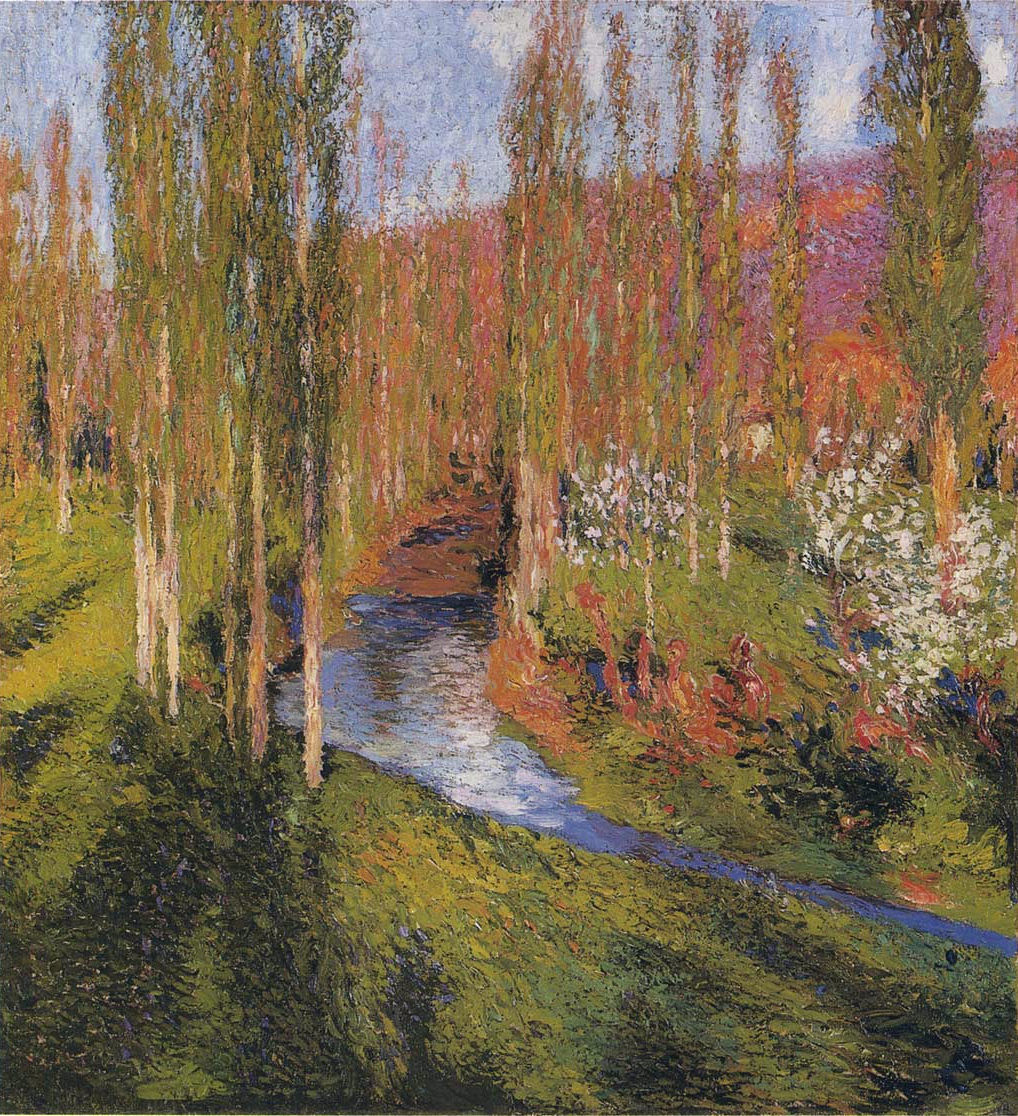 Poplars on the Edge of Vert Henri Martin tablo - Dekolata