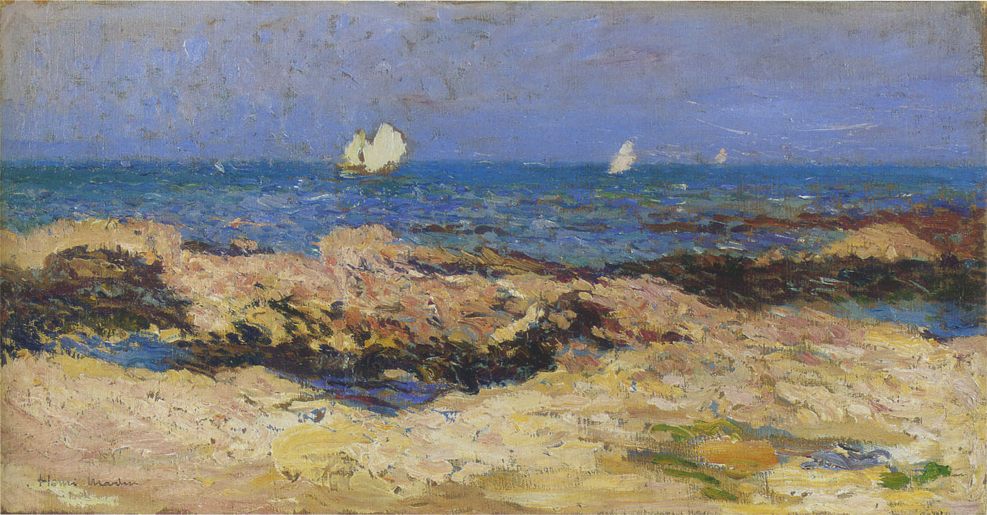 Sailboats near the coast Henri Martin tablo - Dekolata