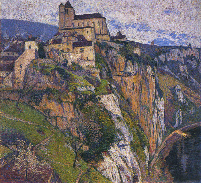 Saint Cirq Lapopie in the Rain Henri Martin tablo - Dekolata